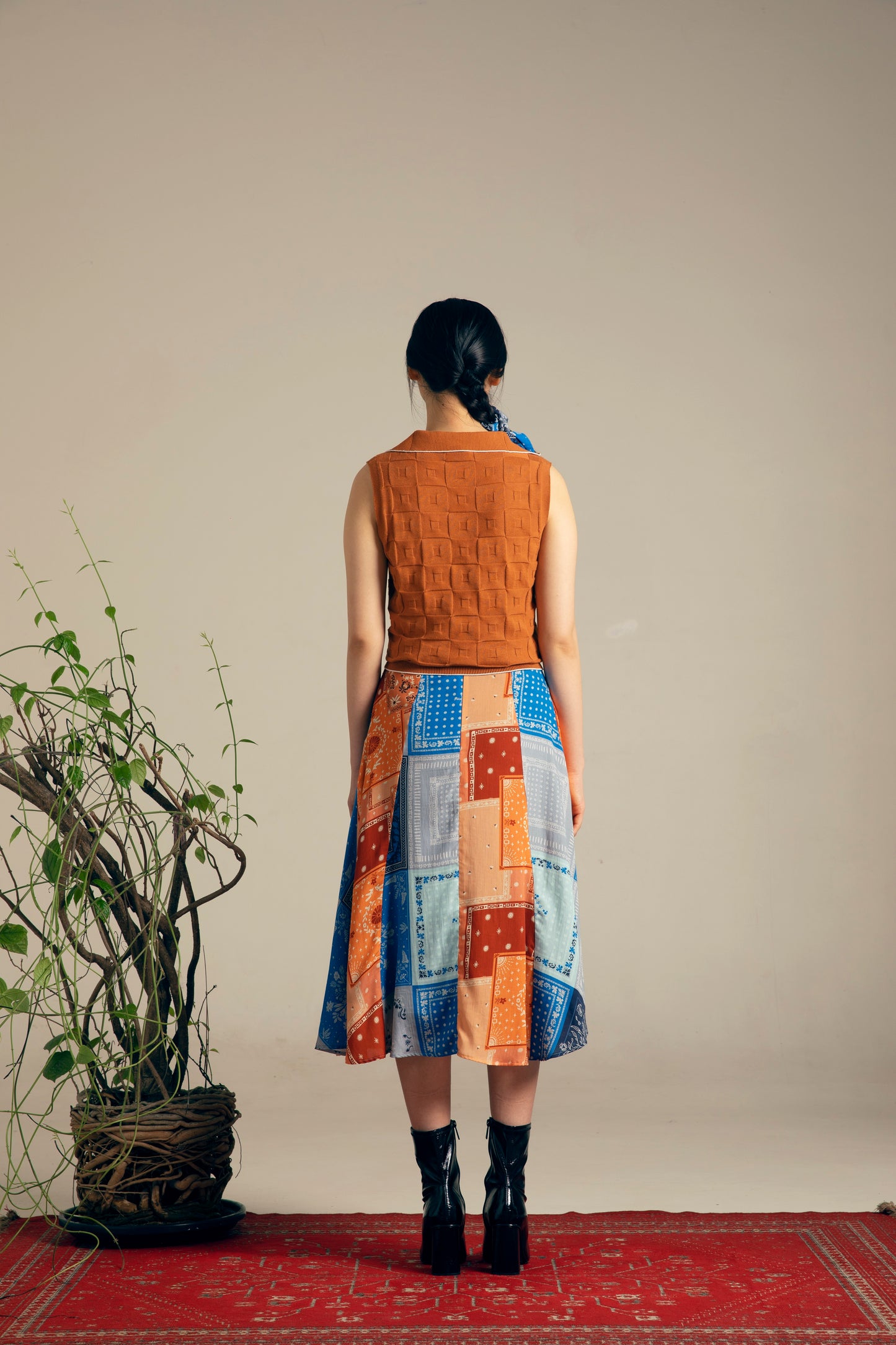 ノースリーブニットトップス