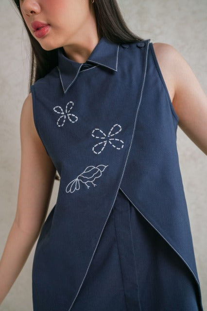 刺繍ノースリーブドレス