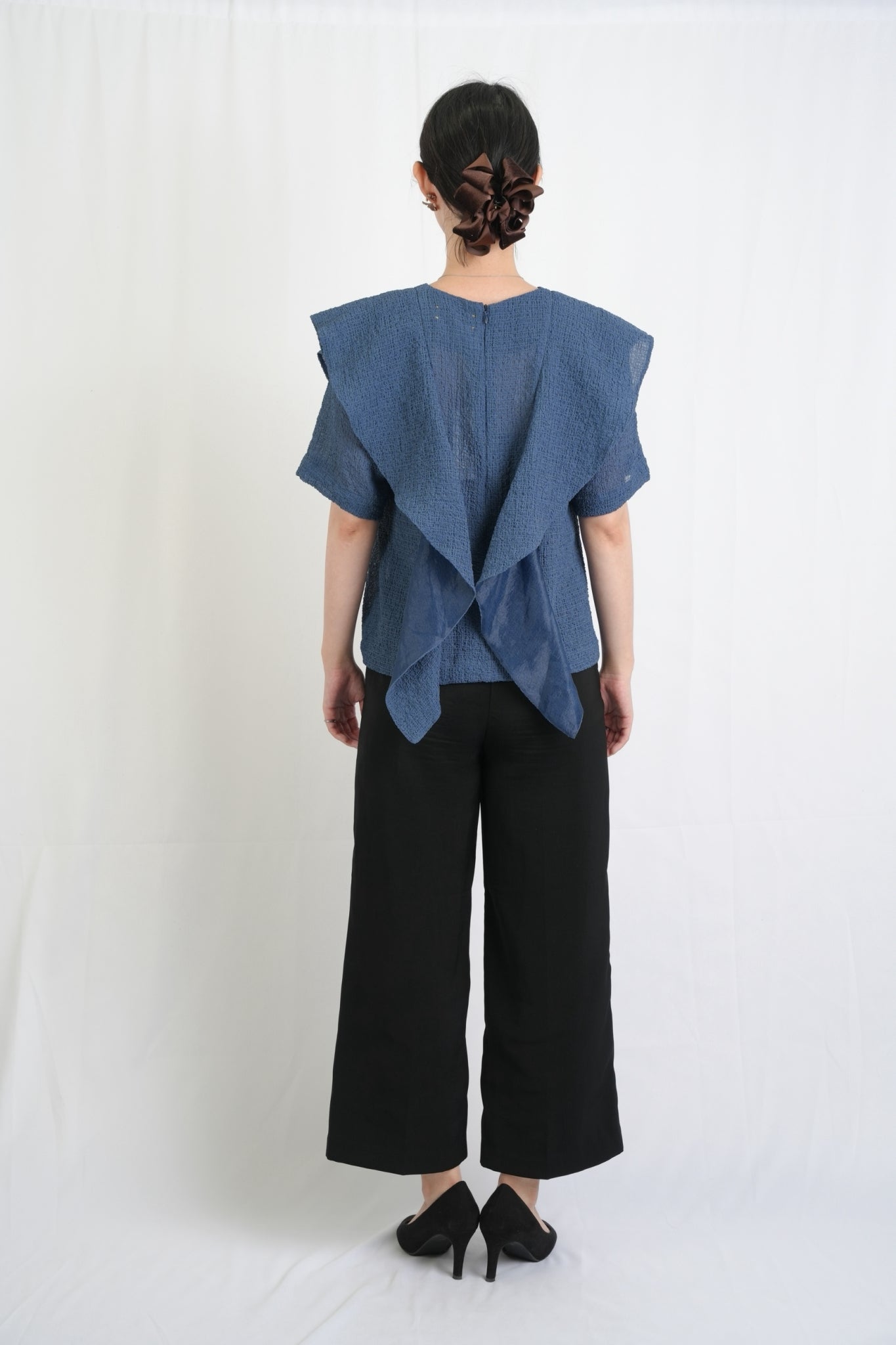 シフォンボリュームブラウス