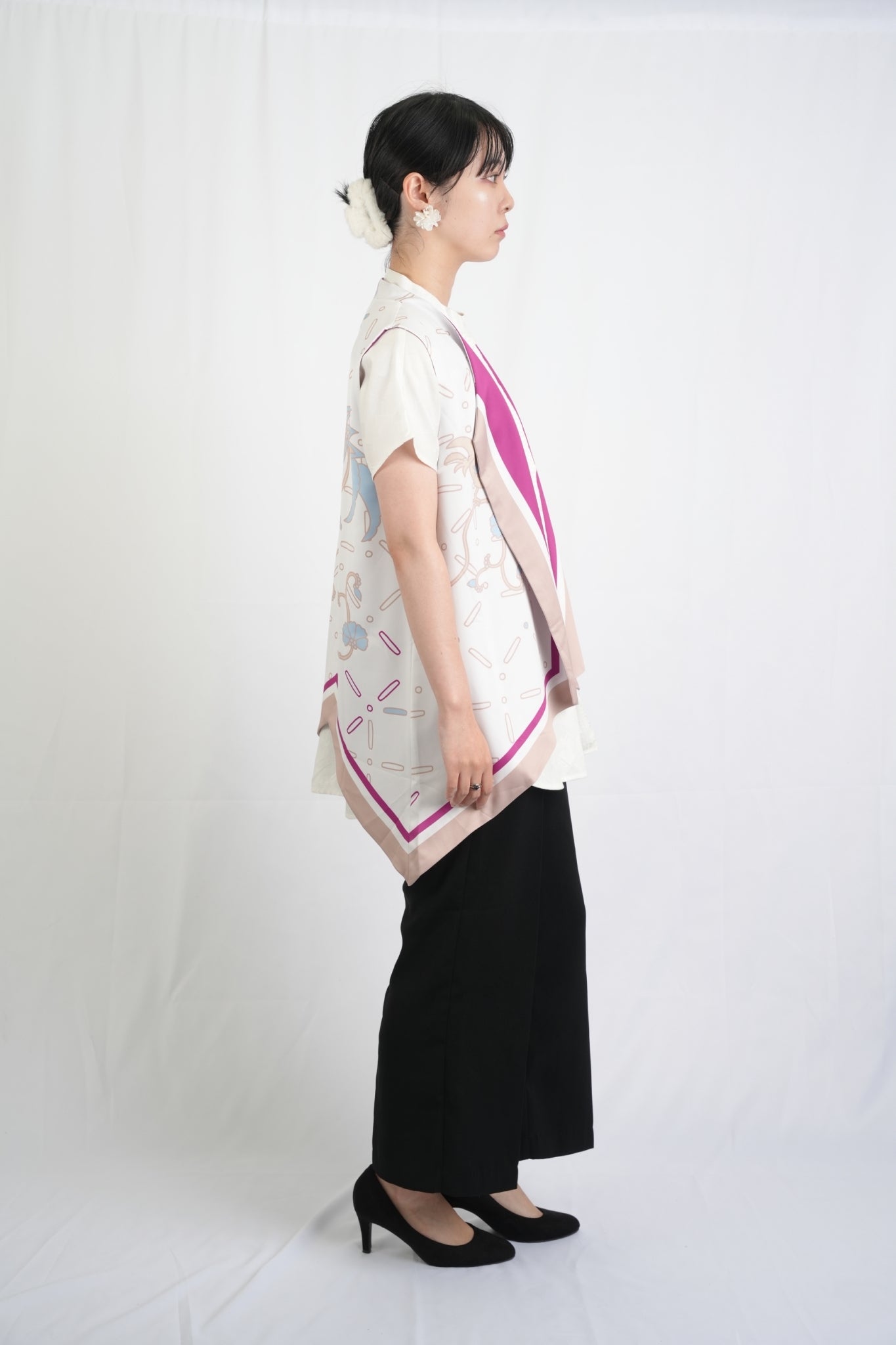 #09 ショートジレ エレガントピンク