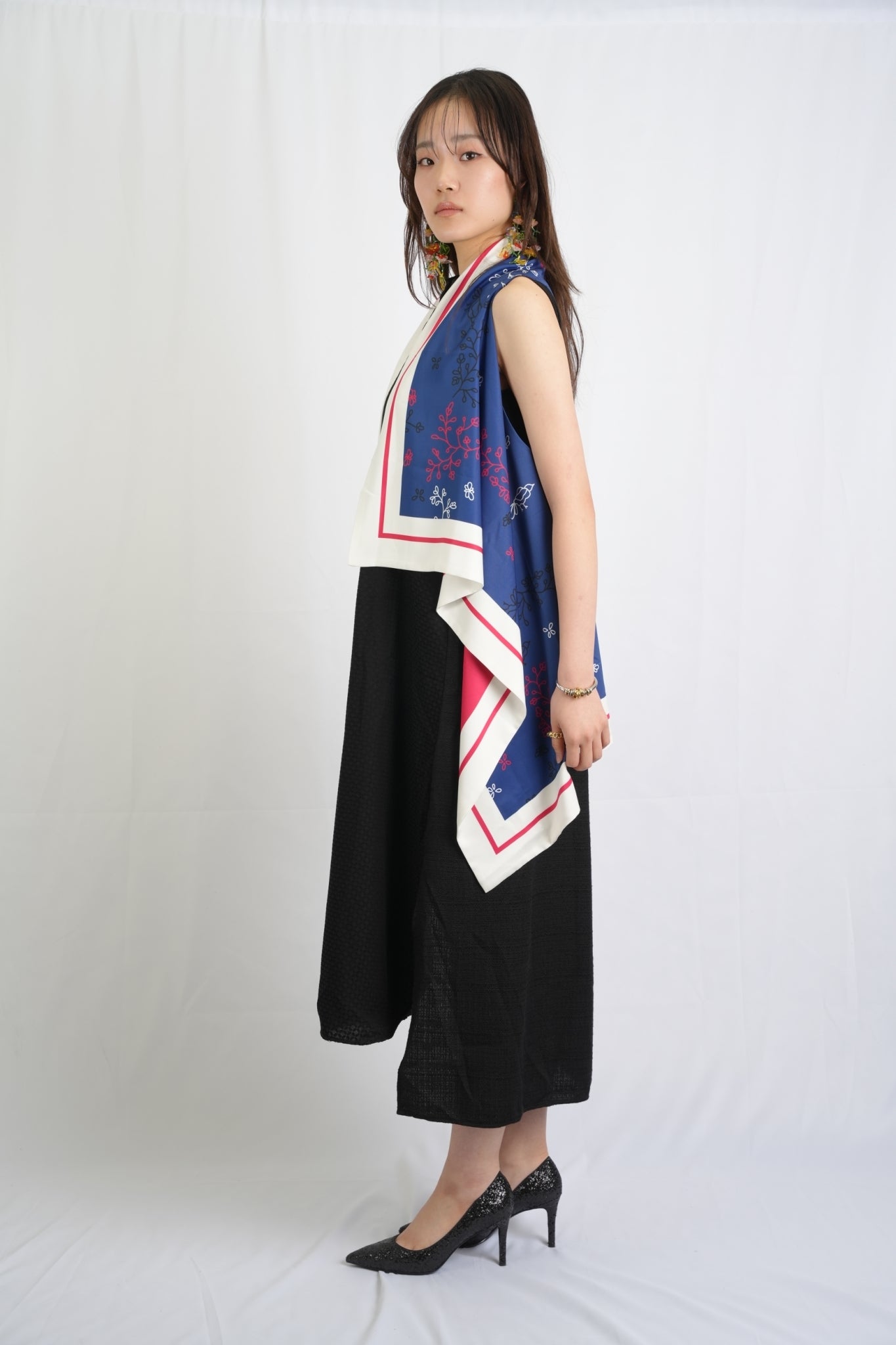 #03 ショートジレ フェミニンブルー