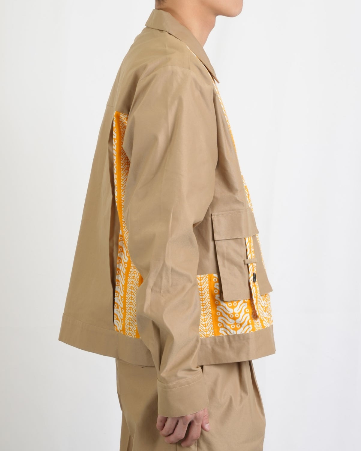 バティック柄ポケットチノジャケット