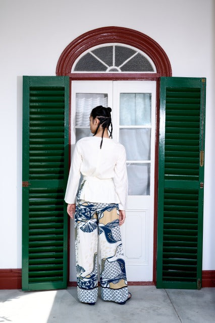 ウエストリボンアシンメトリートップス