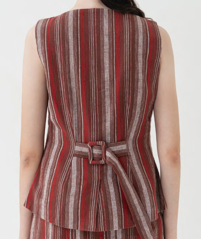 ストライプノースリーブジャケット