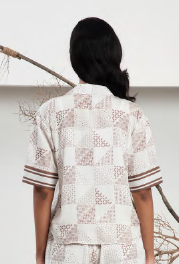 ルームウェア オープンカラーシャツ