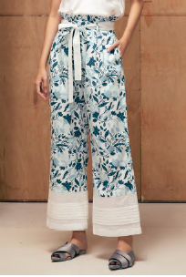 切り替えデザインリラックスワイドパンツ