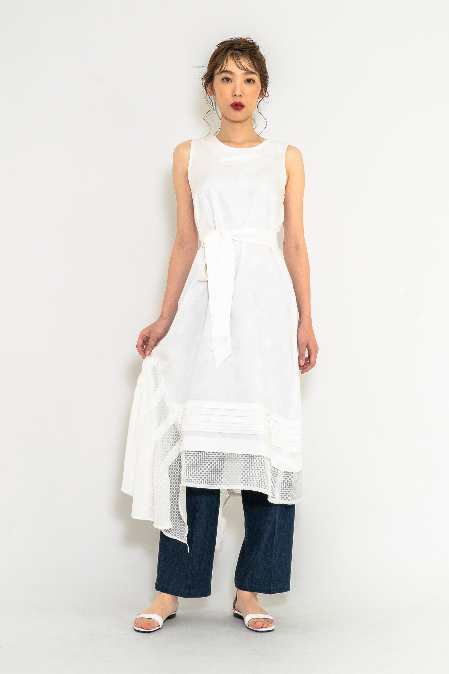 Asymmetry Tuck Dress