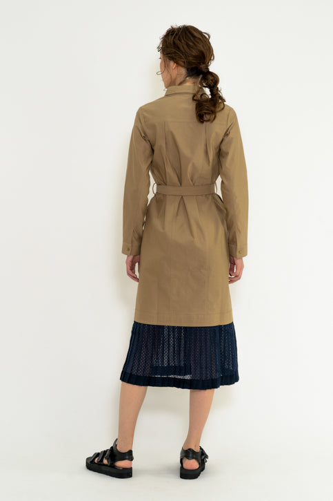 Hem Pleats Dress Coat