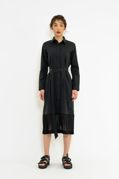 Hem Pleats Dress Coat