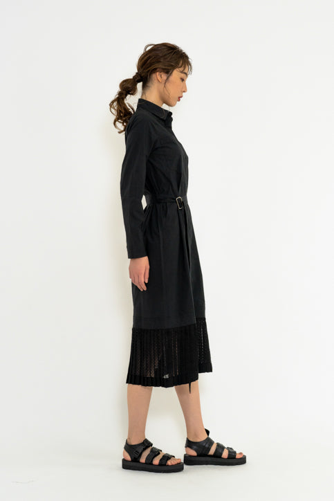 Hem Pleats Dress Coat