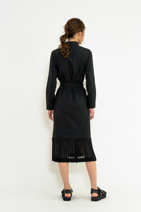 Hem Pleats Dress Coat