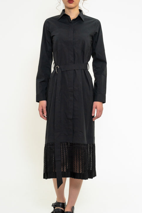 Hem Pleats Dress Coat