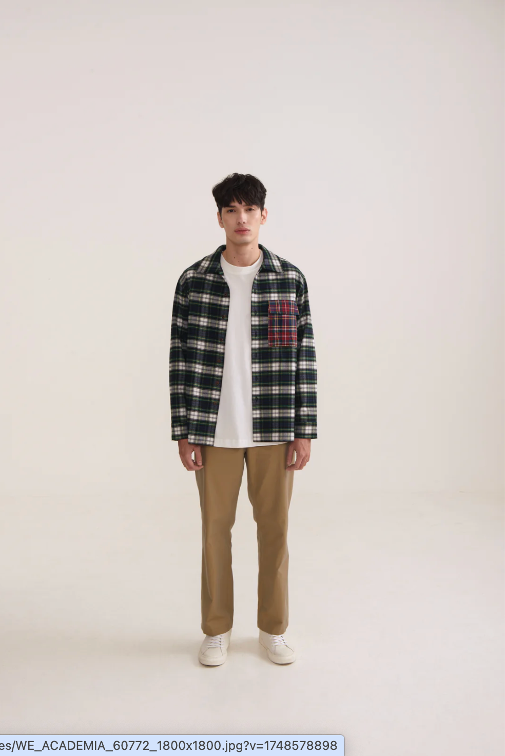 チェックパターンシャツ