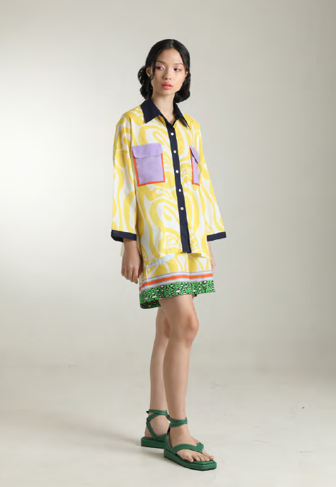 Althea ShirtDress Swirl L/S