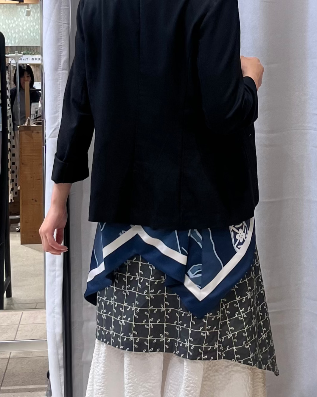 ボタニカルプリント ラップスカート