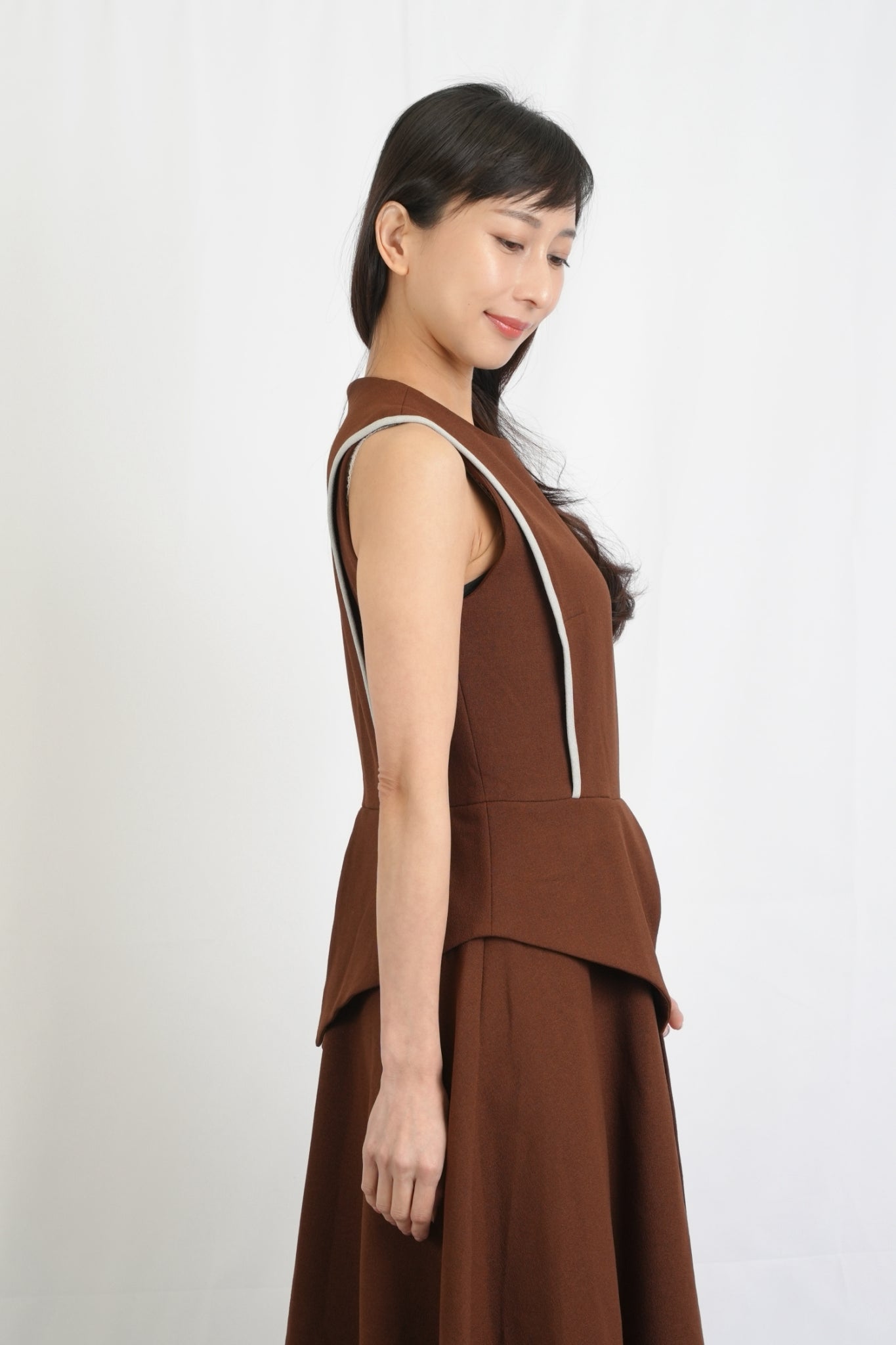 ノースリーブAラインワンピース