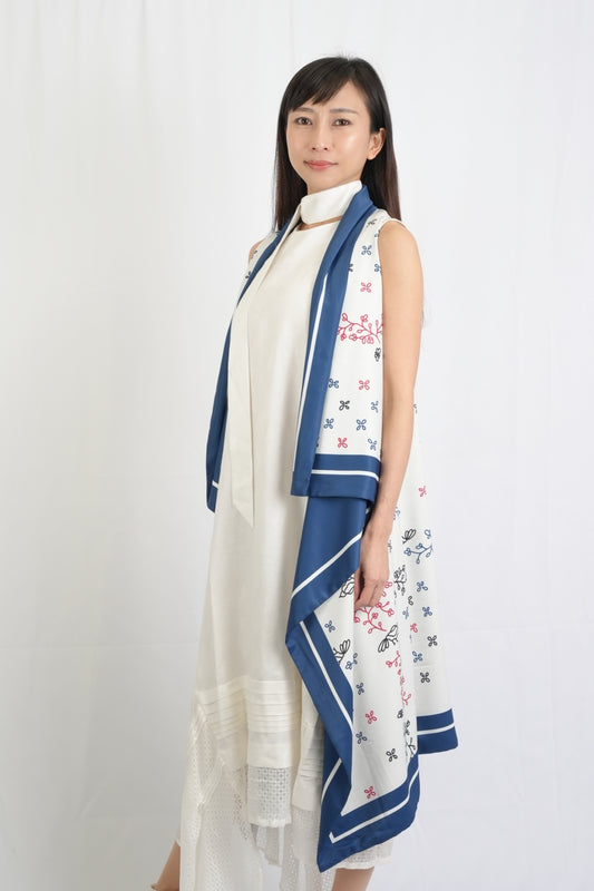 #02 ロングジレ　フェミニンホワイト