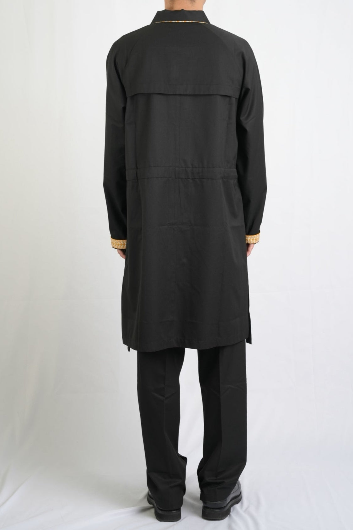 ワンポイントカフ ロングシャツコート