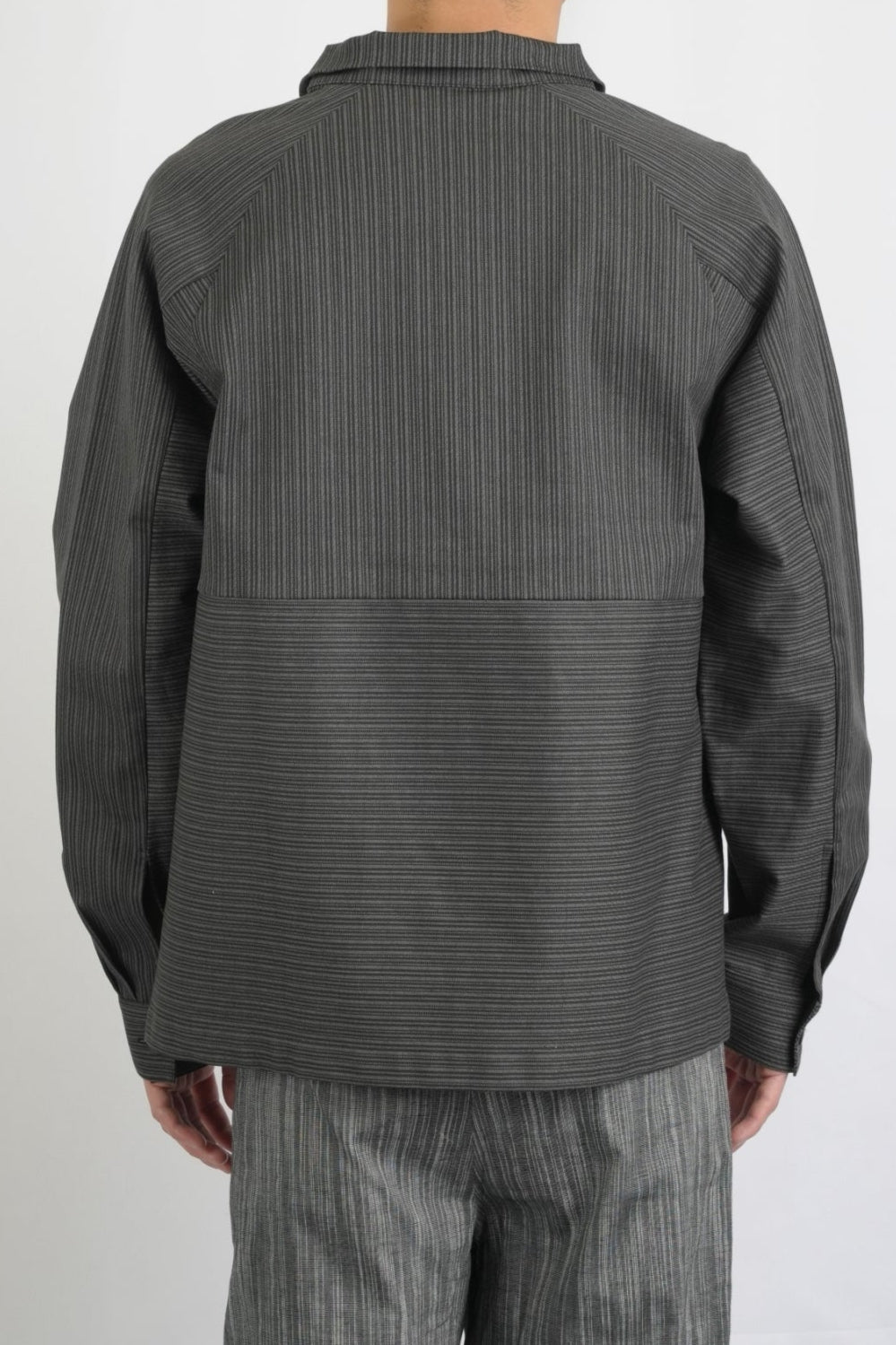 ストライプハーフジッププルオーバー