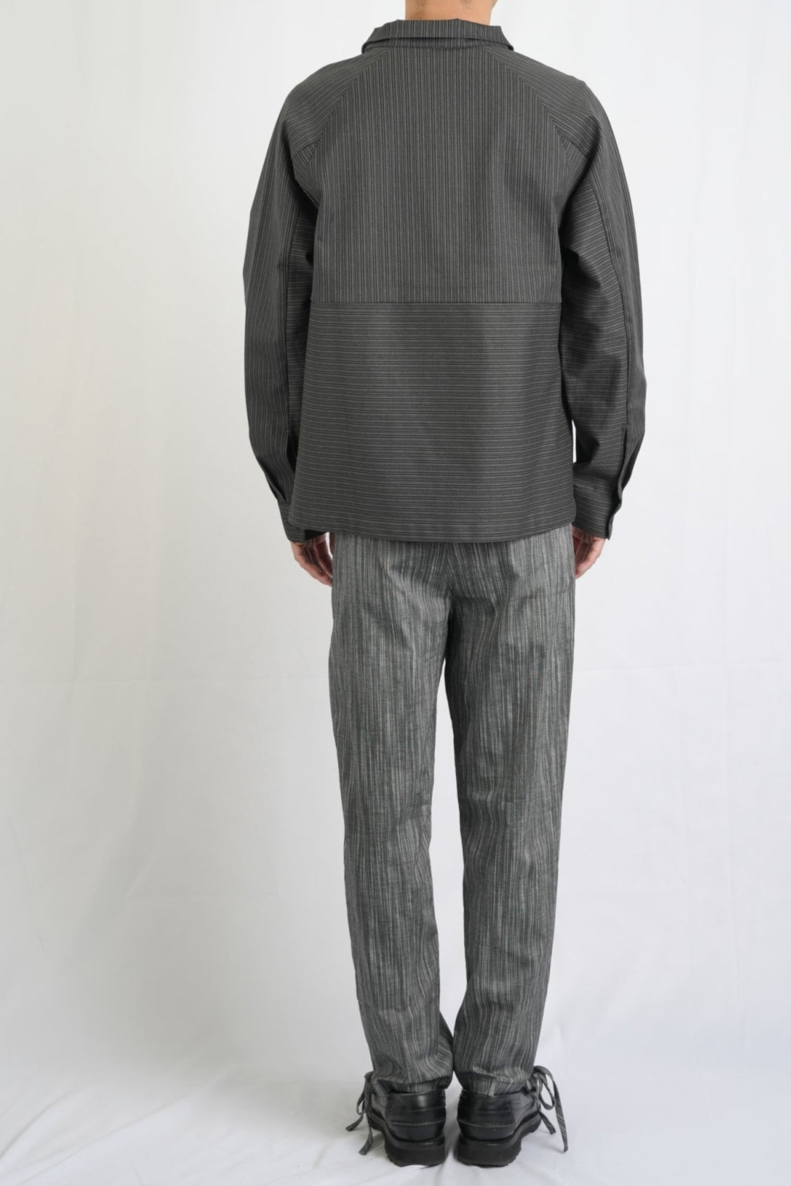 ストライプハーフジッププルオーバー