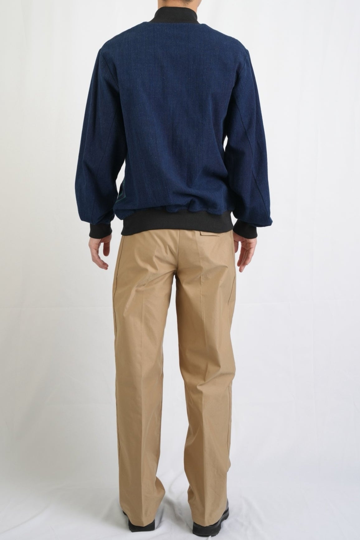 ストライプ切替 ボンバージャケット