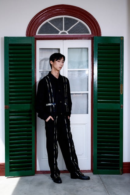 バティック柄フロントラインパンツ