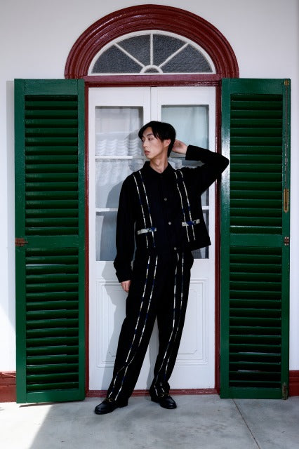 バティック柄フロントラインパンツ