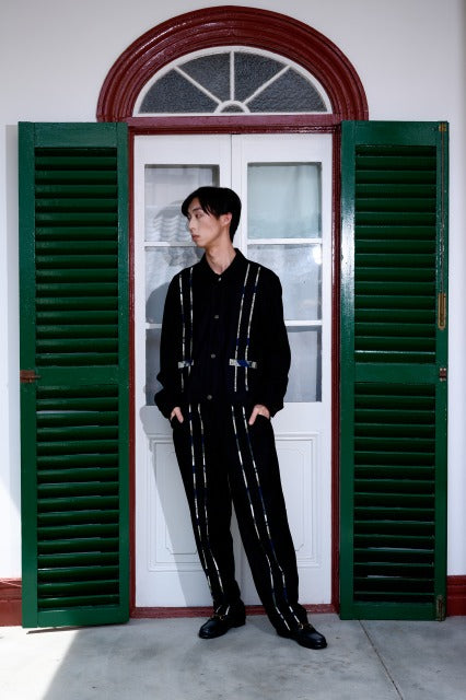 バティック柄フロントラインパンツ