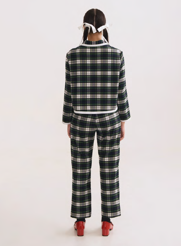 Tabitha Green Checked Crop Jacket