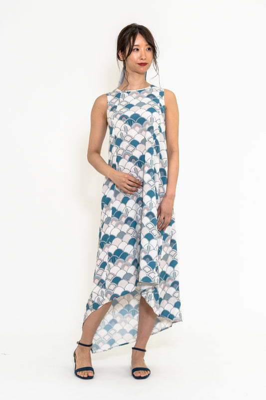 Print Random Hem Dress