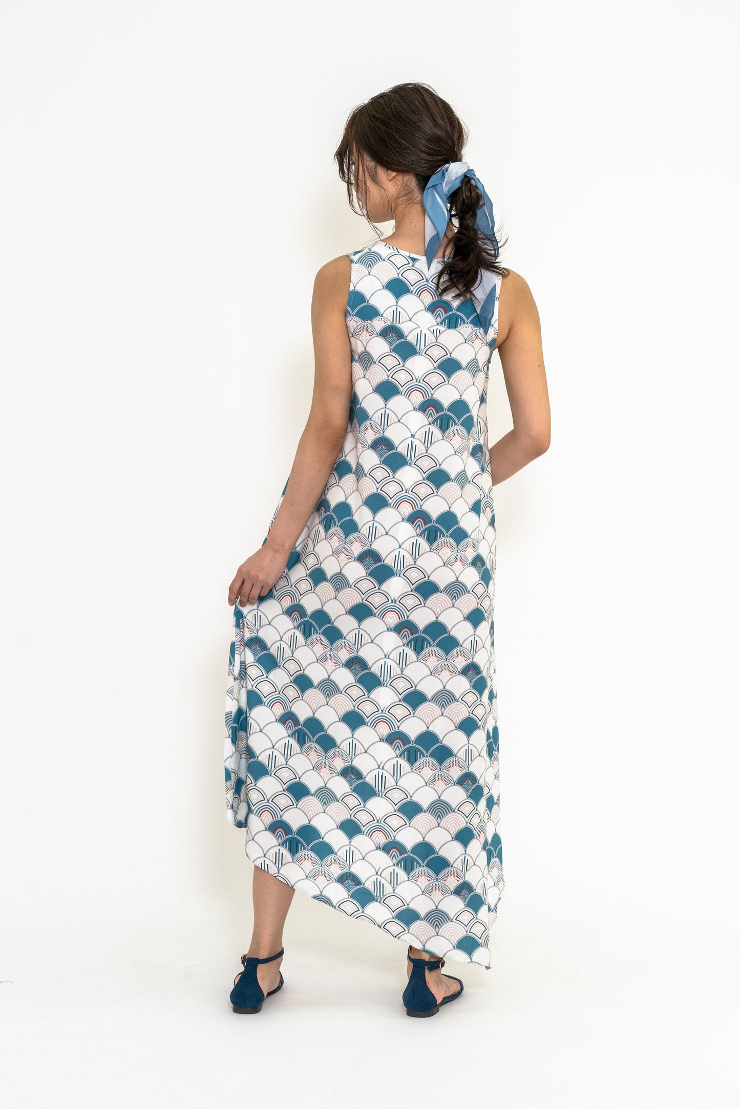 Print Random Hem Dress