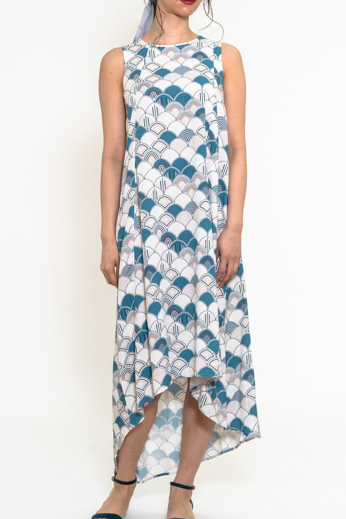 Print Random Hem Dress