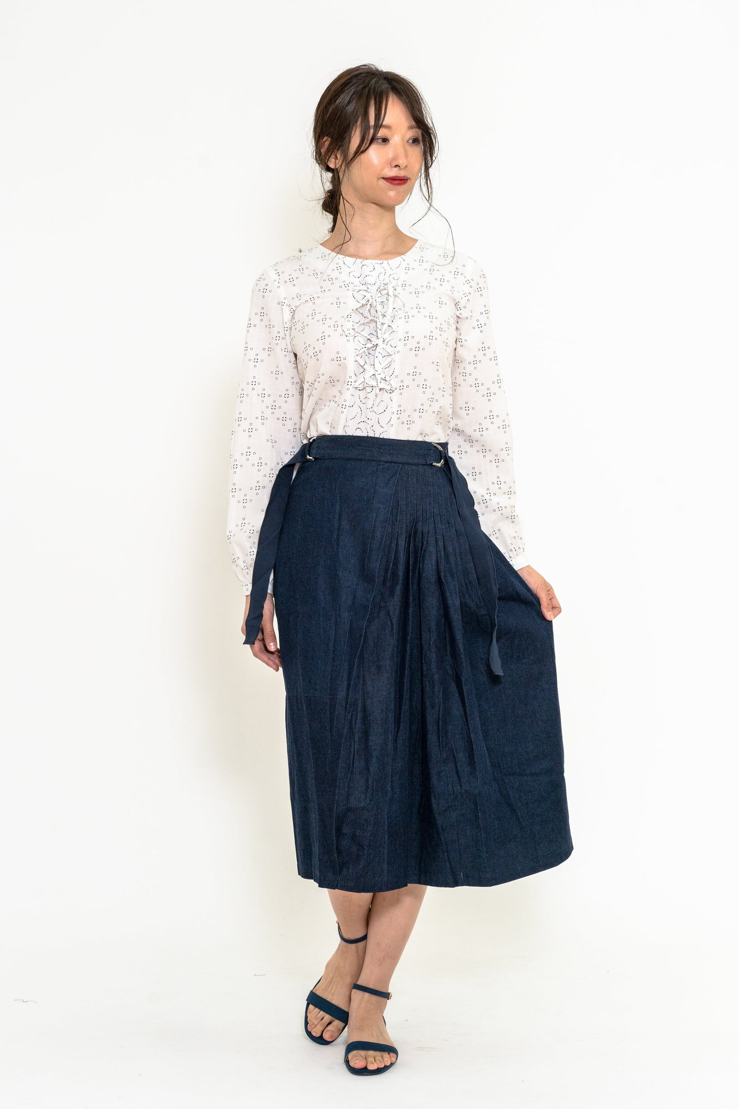 One Side Tuck Skirt