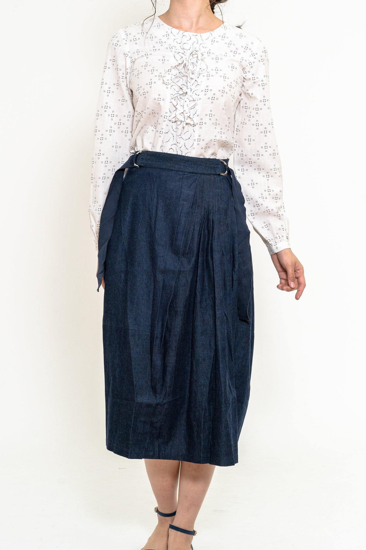 One Side Tuck Skirt