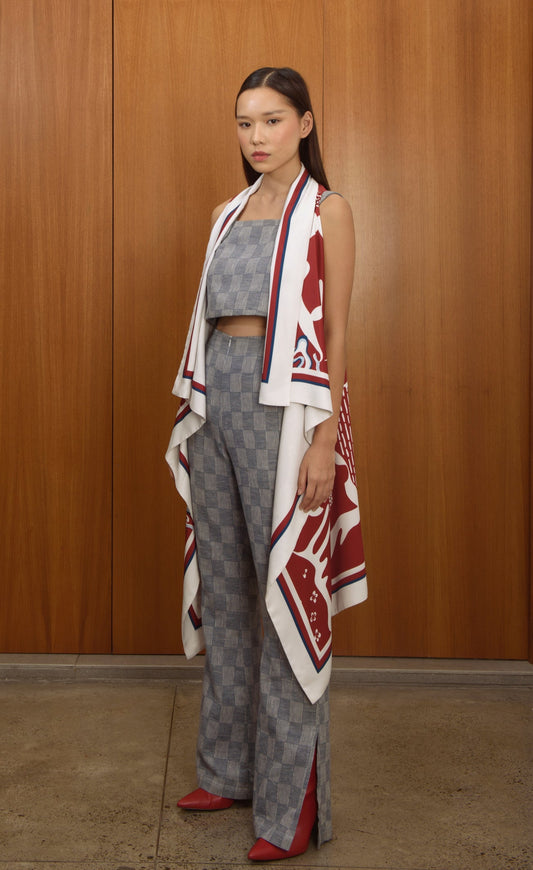 #01　ロングジレ　スカーレットモダン